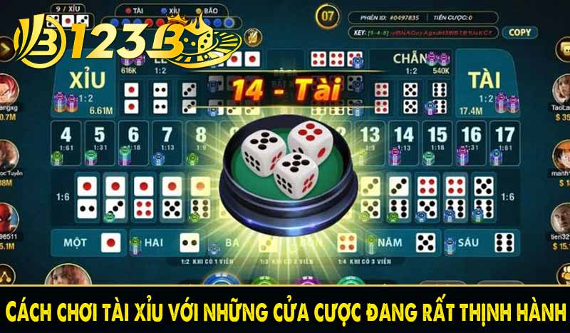 Cách chơi tài xỉu 123B - Mẹo chinh phục dễ dàng từ cao thủ 6 Cách chơi tài xỉu với những cửa cược đang rất thịnh hành